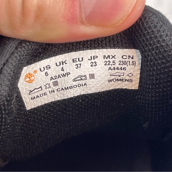 •Timberland Bria High Top Sneaker Black leather womens 6 shoes - Picture 14 of 14